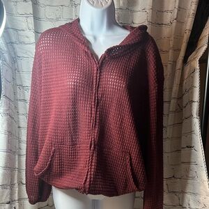 Culture Code Cozy Waffle Knit Zip-Up Hoodie